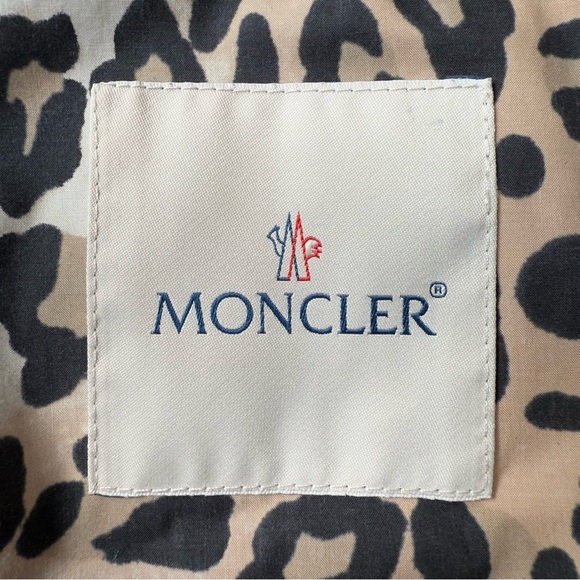 MONCLER Ivoire Giubbotto Plomb Leopard Jacket - Picture 9 of 14